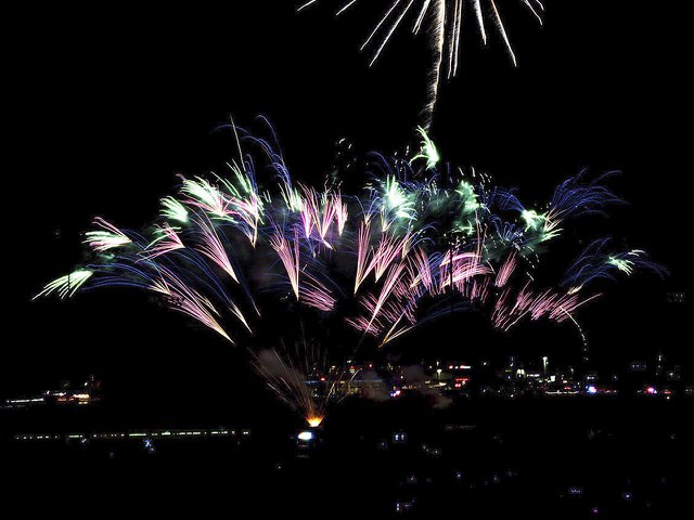 Fireworks above Warner Park.